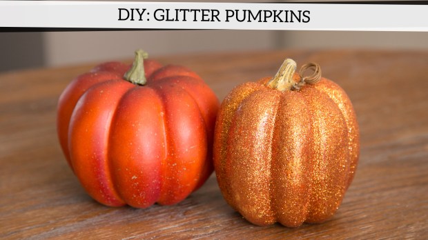 diy glitter pumpkins